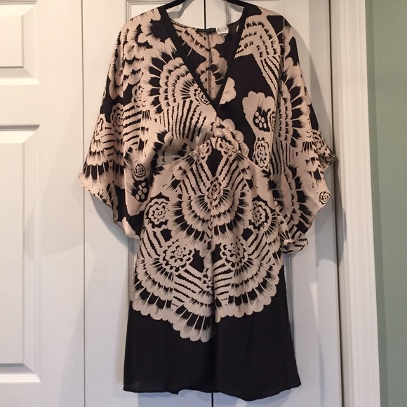 Venus Deep V Kimono Printed Dress