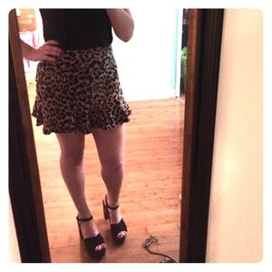Urban outfitters leopard mini skirt Urban outfitters leopard mini skirt