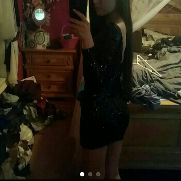 Black sequined club/new years eve dress