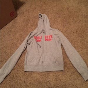 Gray Hollister zip up