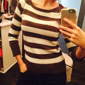 Brown and cream sweater