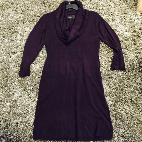 NWOT- Purple Cowl Neck Sweater Dress
