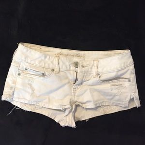 American Eagle White Jean Shorts