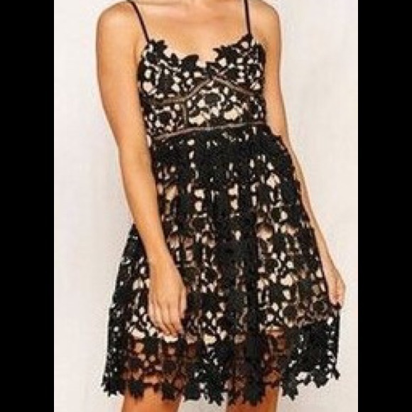 Black lace dress