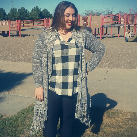 **sold**Plus size buffalo plaid tunic