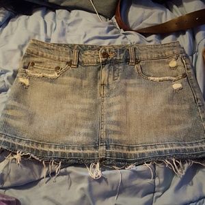 Denim mini skirt