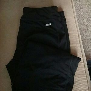 Semi-Fitted black athletic pants