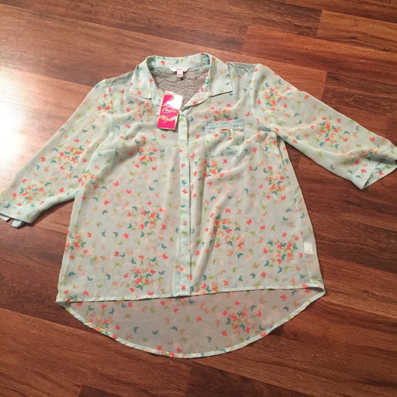 ⬇️NWT Candies sheer top