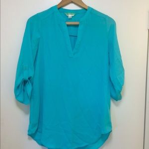 Teal 3/4 sleeve blouse