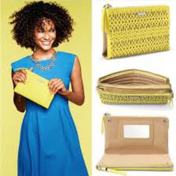 Stella & Dot Double Clutch - Citrine Perf