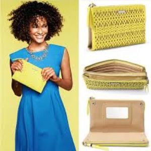 Stella & Dot Double Clutch - Citrine Perf