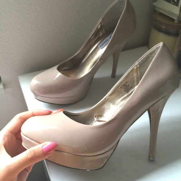 Platform Heels in Patent Nude