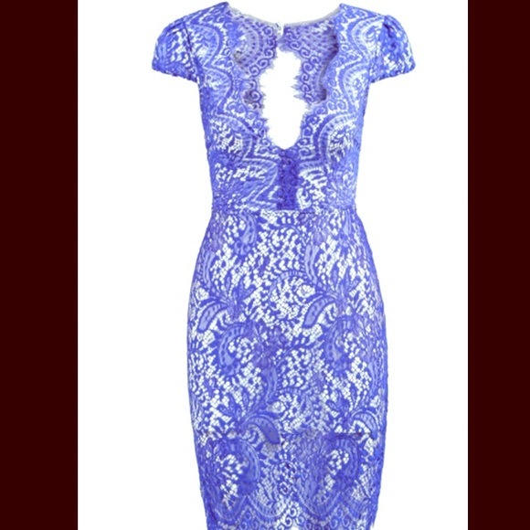 Sexy Blue Lace Dress