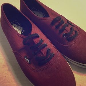 VANS. Lace up or slip on. Warn once.