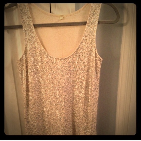 J. Crew Drapey Sequin Tank