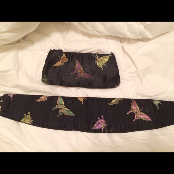 Clutch with Matching Cummerbund/belt