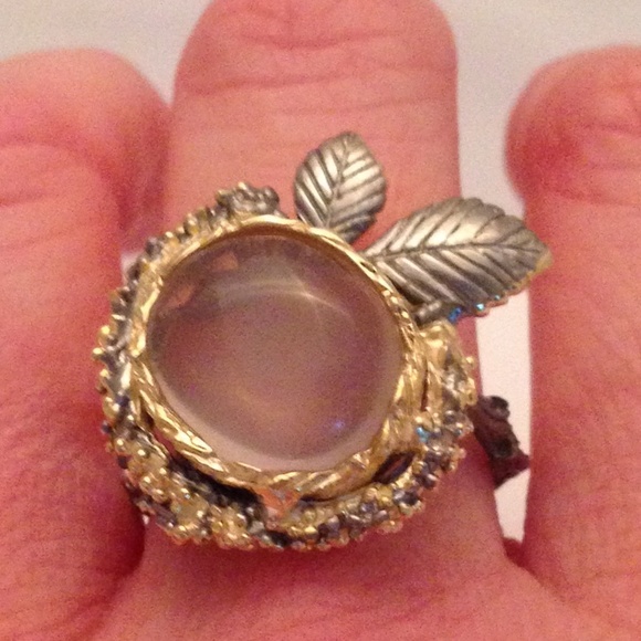 Hand Made Art Jewelry - 💯% 925 silver 💯% Rose quartz art ring SZ 9.75 💞