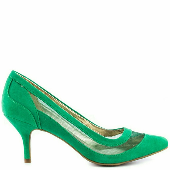 London Rebel Green 'Cynthia' Pump