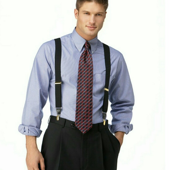 New Club Room Men's Gold Plated Suspenders