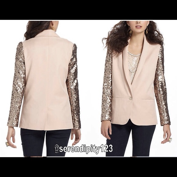 Anthropologie Glitzen Frame Blazer –  0 PETITE/NWT