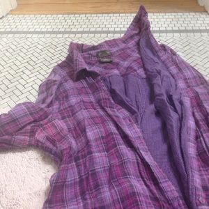 purple plaid flannel