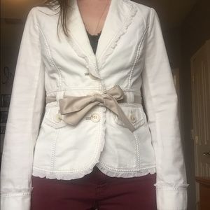 White House Black Market structured white jacket