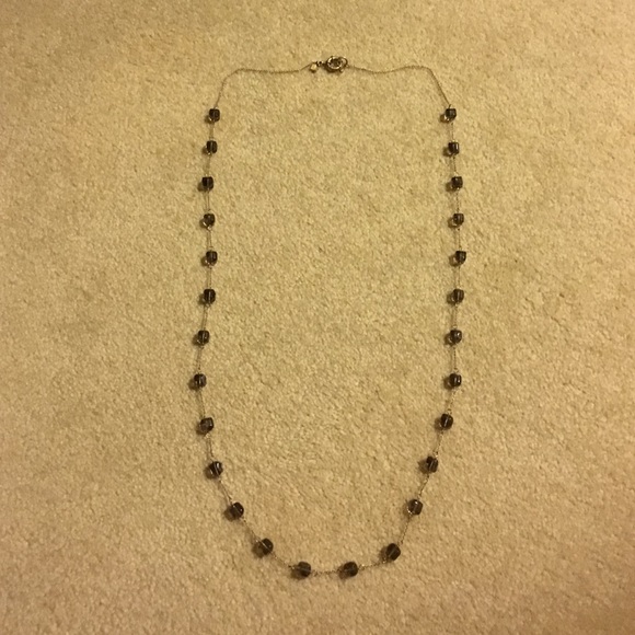 Banana Republic long brown beaded necklace
