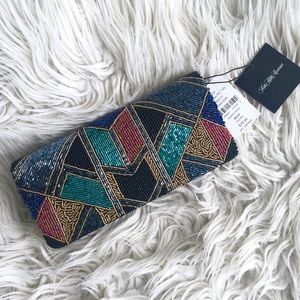 Saks great gatsby beaded clutch