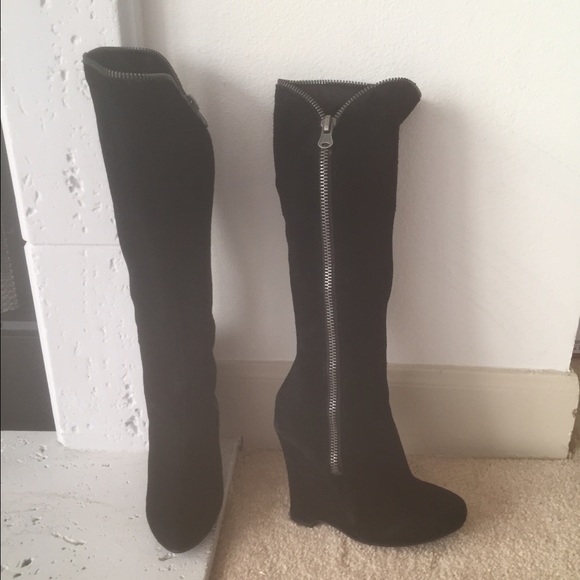Suede zipper boots - Picture 2 of 3