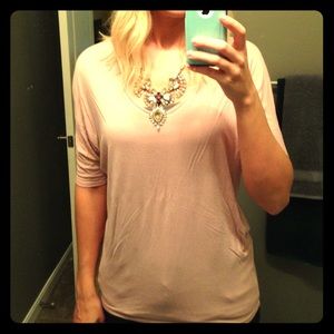 H&M vintage pink boho top