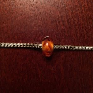 Authentic Trollbeads Maple Glass Bead
