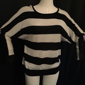 Black & silver sparkle top