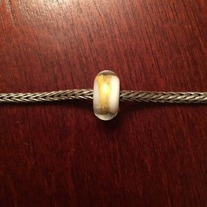 Authentic Trollbeads Crown Chakra Glass Bead