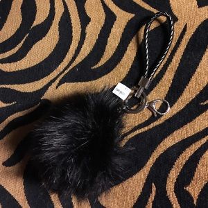 Fluffy Pom key chain and wristlet