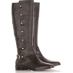 Michael Kors brown/gold riding boots size 9