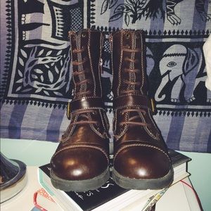 Brown Combat Boots