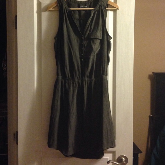 Army green tunic dress