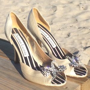 Christian Lacroix satin heels