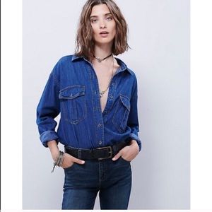 Free People XO Denim Shirt