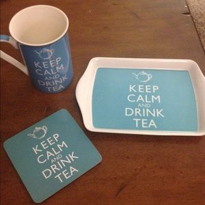 Keep calm and drink tea set