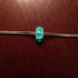 Authentic Trollbeads Turquoise Glass Bead
