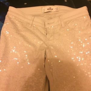 Sparkly Hollister Super Skinny Pants