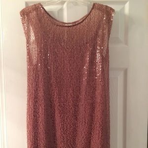 Lauren Conrad Blush Sequin Shift