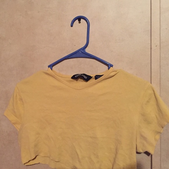 Yellow vintage crop top