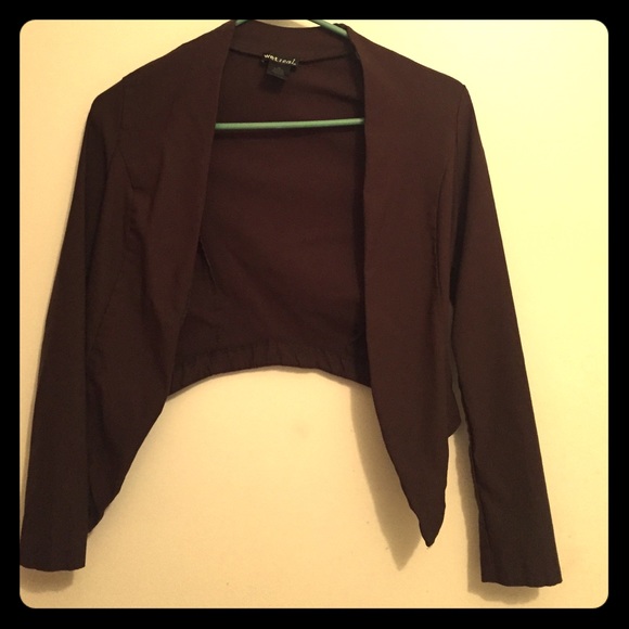 Olive hi-low blazer