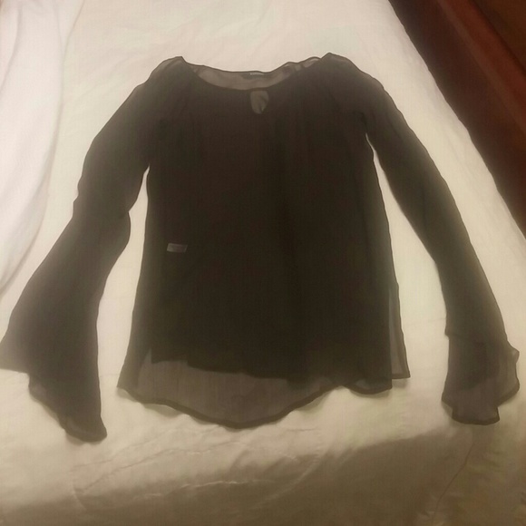Sheer black top