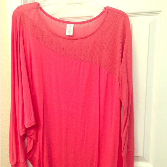 NWOT Asymmetric Livi tunic hot pink