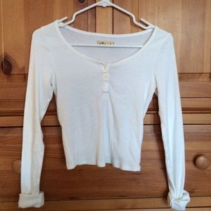 Hollister Long Sleeve Cropped Henley