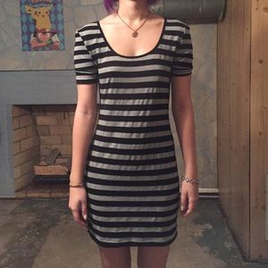 !!SALE!! Lots of Love black striped dress