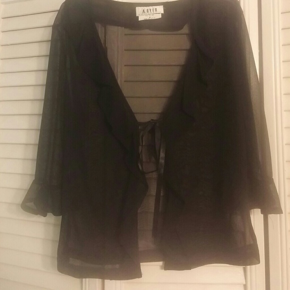 Sheer black top
